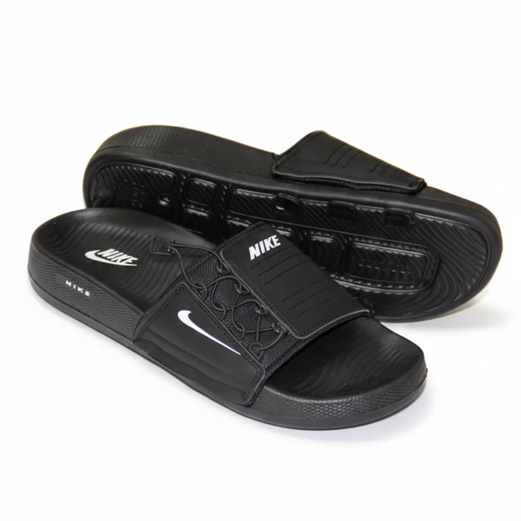 Black EVR Men Slippers Comfortable Daily Wear Slides – Dadson Footwear