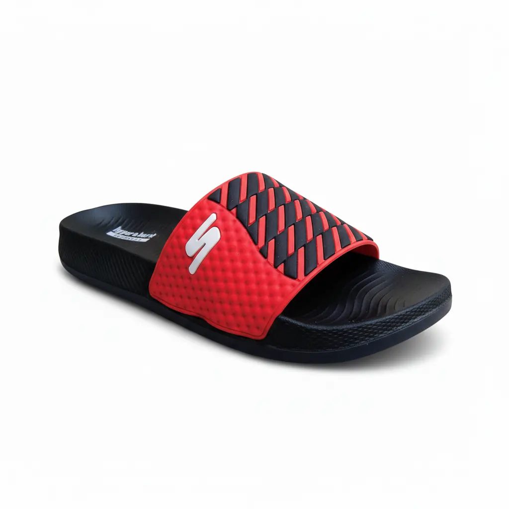 Black & Red Gents Slipper Lightweight EVA Comfort Sliders