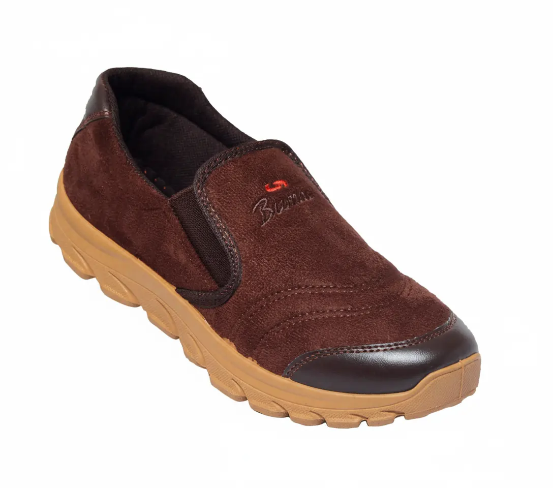 Brown Slip-On Sneakers ART JUMP-2 Comfortable Everyday Shoes