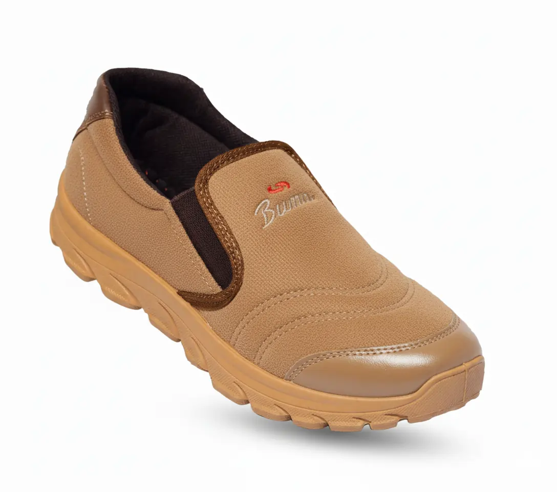 Tan Slip-On Sneakers | ART JUMP-2 Durable Comfort Shoes
