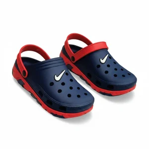 Gents Crocs – Navy Blue & Red Lightweight Comfort Clogs