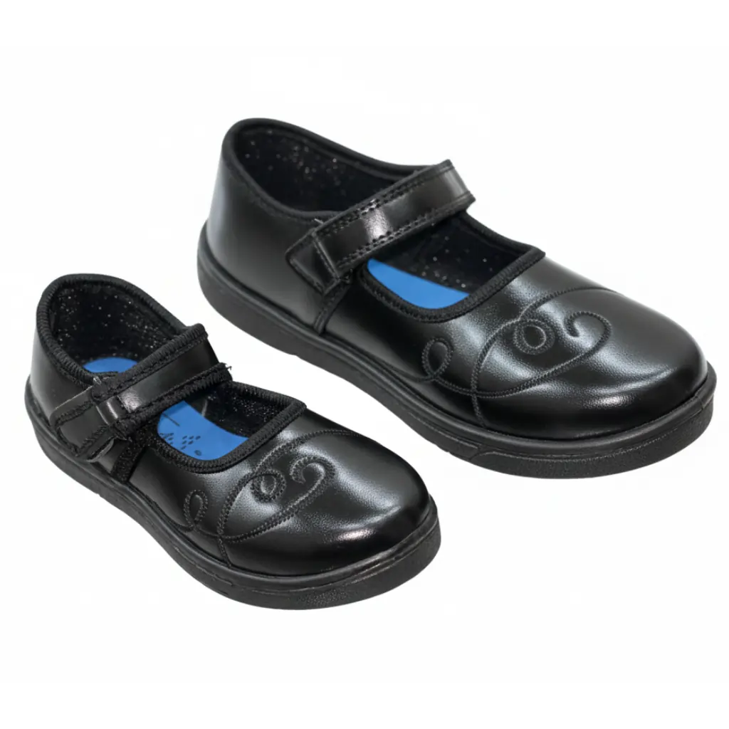 Girls’ Black School Shoes Comfortable Mary Jane Style