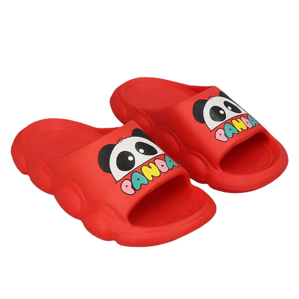 Kids Red Panda Slippers Soft & Comfortable Slides