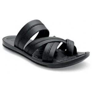 Men’s Black Casual Sandals Comfortable Cross Strap Daily Wear